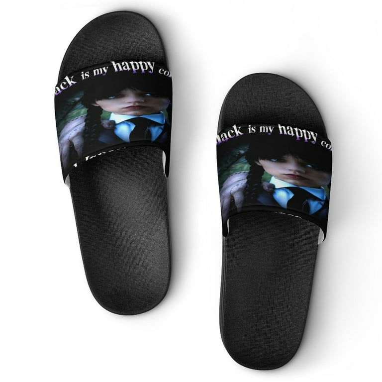 Wednesday Addams Sandals for Women Men Casual Anti Slip Slides Sandal Flat Slipper Shoes Gifts for Beach Pool Walmart