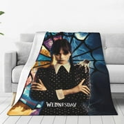 Wednesday Addams Super Soft Throws Blanket Ultra Soft Flannel Fleece Lining For Toddlers, Boys And Girls Adult, Light And Comfortable Bed Blanket For Couch And Living Room 50"X40"