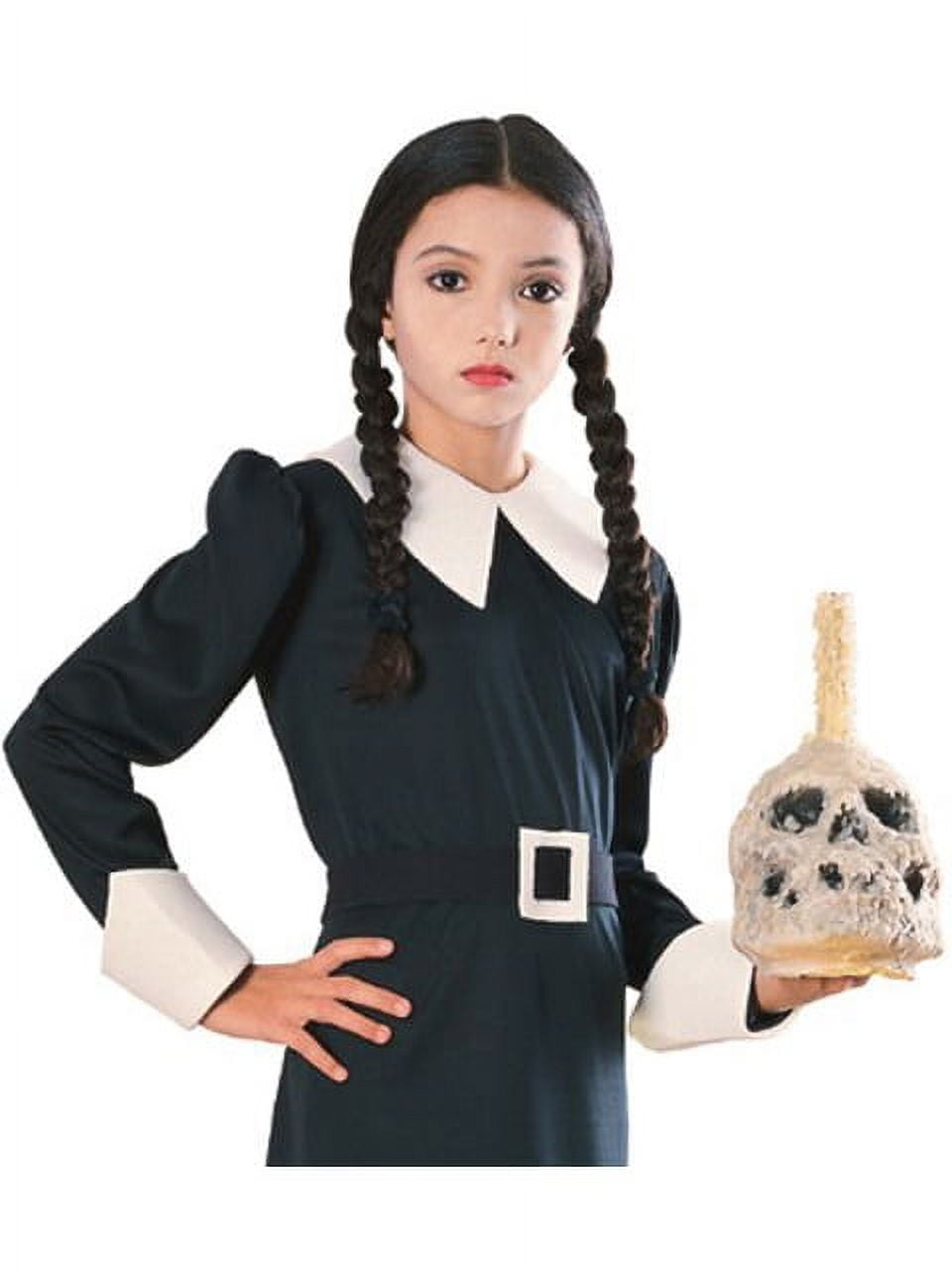 WEDNESDAY ADDAMS Girl's Costume & Wig Size 14 -  Hong Kong