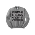 thumbnail image 1 of Wednesday Addams is My Spirit Animal (Black Ink) Halloween Sweatshirt Large Grey, 1 of 1