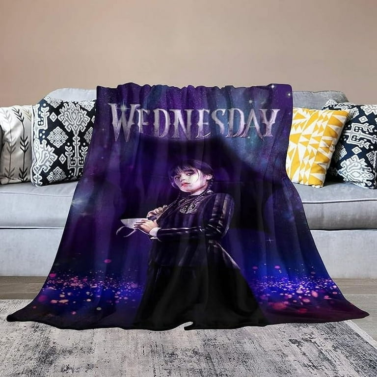 Wednesday Blanket Horror Movie Throw Blankets Super Soft Flannel Blanket Bedding Plush Small Blanket for All Seasons Bed Sofa Decor 50 x 40 Walmart