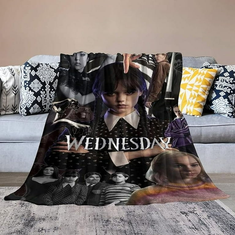 Wednesday Blanket Horror Movie Throw Blankets Super Soft Flannel Blanket Bedding Plush Small Blanket for All Seasons Bed Sofa Decor 50 x 40 Walmart