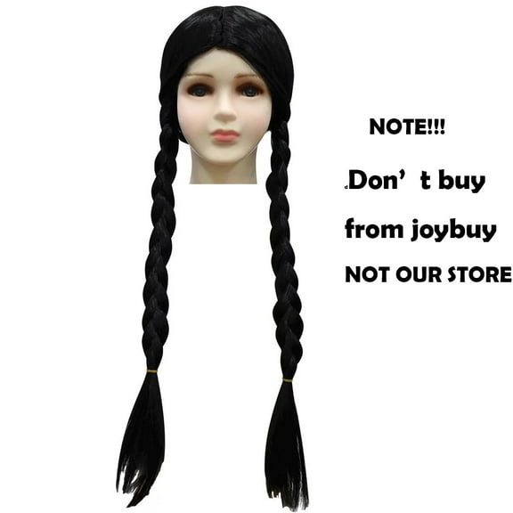 Wednesday Cosplay Wig Christmas Theme Fancy Party Accessories for Girls