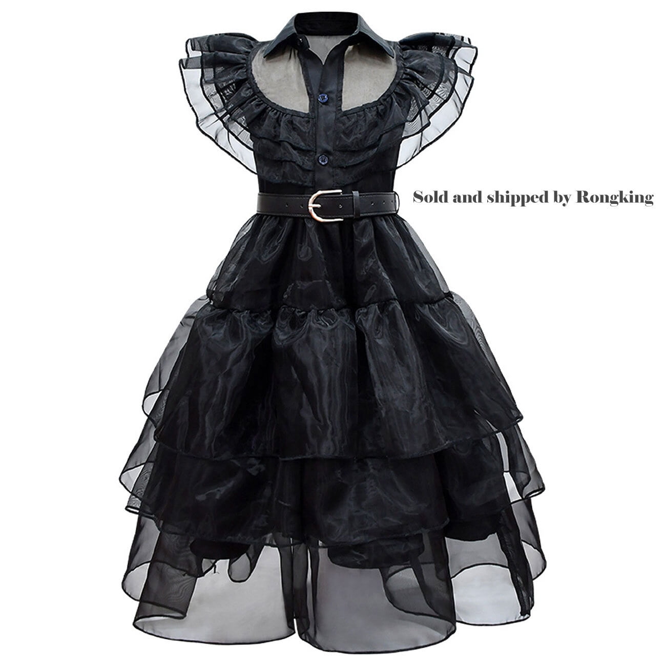 Wednesday Dress for Girls Kids Addams Family Cosplay Costume Outfit