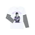 thumbnail image 1 of Wednesday Addams Girls Halloween Long Sleeve Graphic T-Shirt, Sizes 4-16, 1 of 3