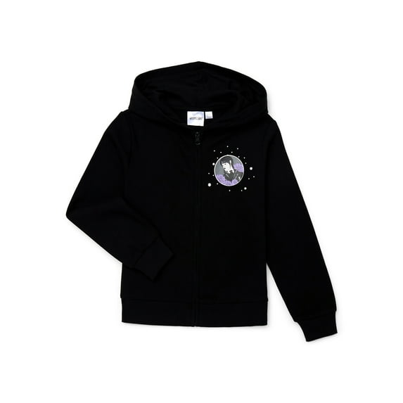 Wednesday Addams Girls Halloween Graphic Fleece Hoodie Sweatshirt, Sizes 4-16
