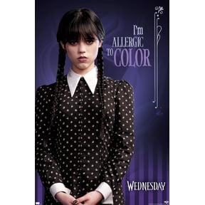 Wednesday - I'm Allergic To Color Wall Poster, 14.725" x 22.375"