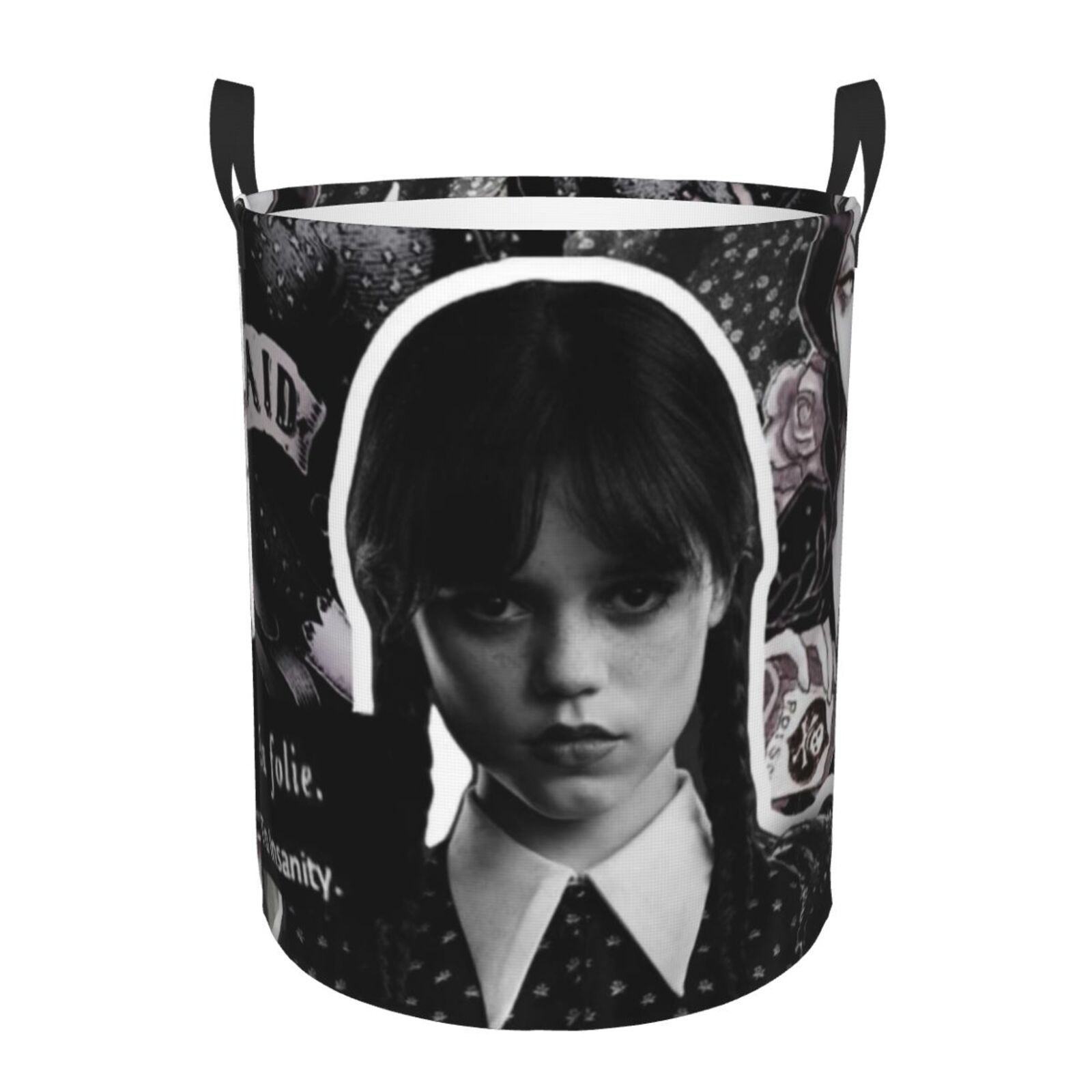 Wednesday Laundry Basket, Large Storage Basket with Handles