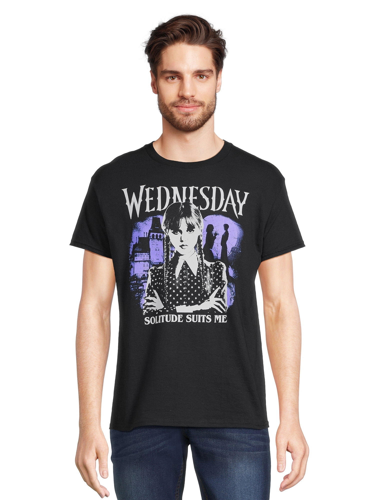 Wednesday print T-shirt black ultrablack | Calliope