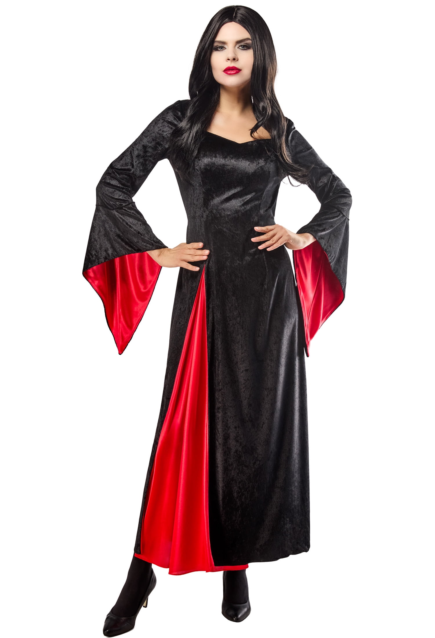 Wednesday Morticia Halloween Costume for Adults, Womens Size L (12/14), by Rubies