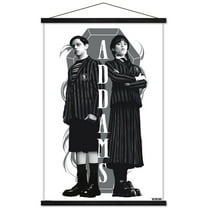 Wednesday: Season 2 (2025) - Addams Siblings Wall Poster with Magnetic Frame, 22.375" x 34"
