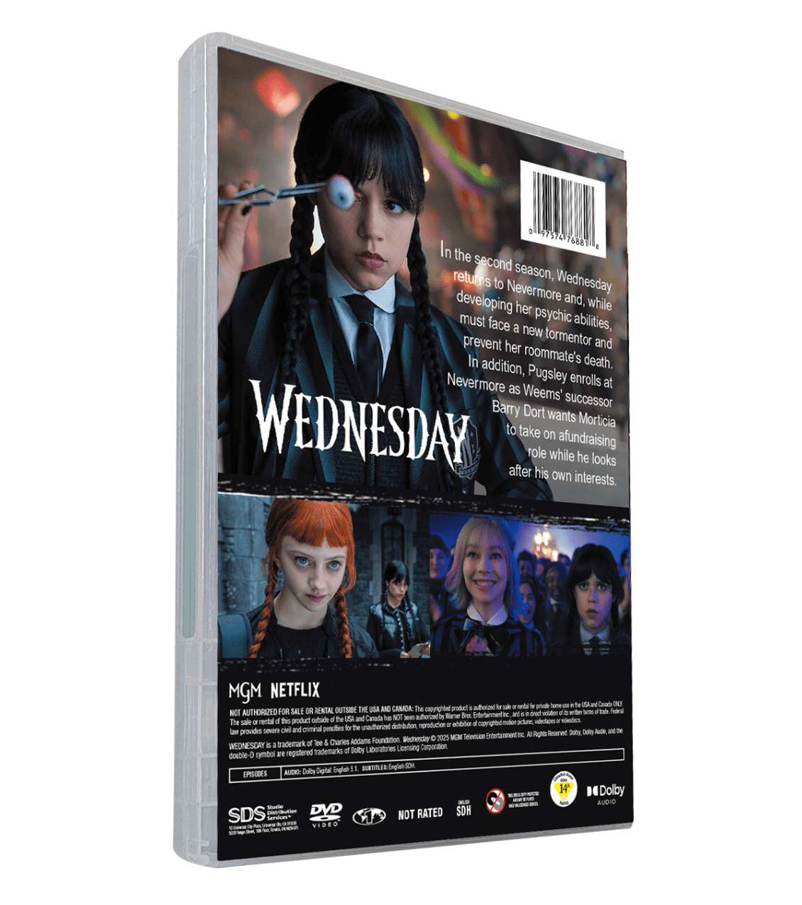 Wednesday: Season 2 (2025 Release) - 3-Disc DVD Box Set (New \u0026 Sealed) -  Walmart.com, image size:1130x1276