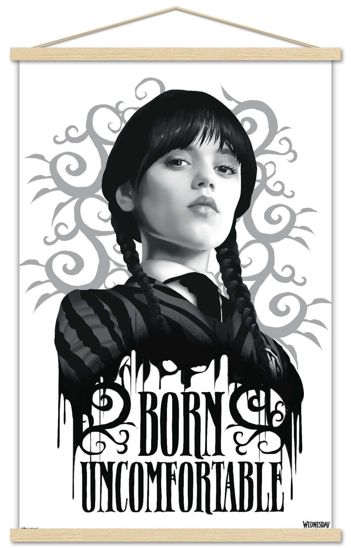 Wednesday Photo Frame Wednesday: Season 2 (2025) - Wednesday Born Uncomfortable Wall Poster ...