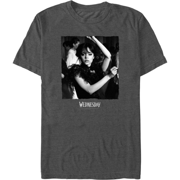 Wednesday Series Men's Black and White Dance Scene Graphic Print T-Shirt