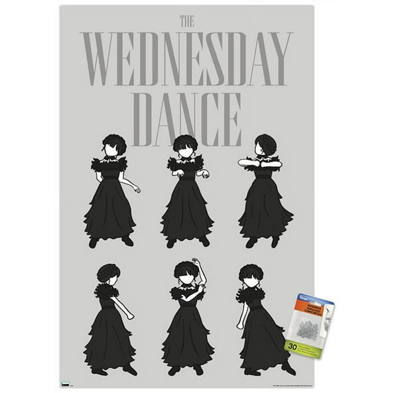 Wednesday - The Wednesday Dance Wall Poster with Push Pins, 22.375" x 34"