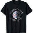 thumbnail image 1 of Wednesday's Child is Full of Woe Black Round Colored Window T-Shirt, 1 of 4