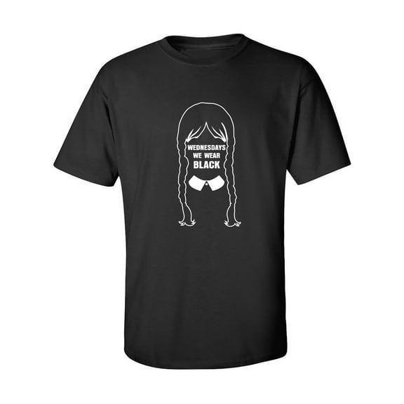 Wednesdays We Wear Black Adult Short Sleeve T-shirt