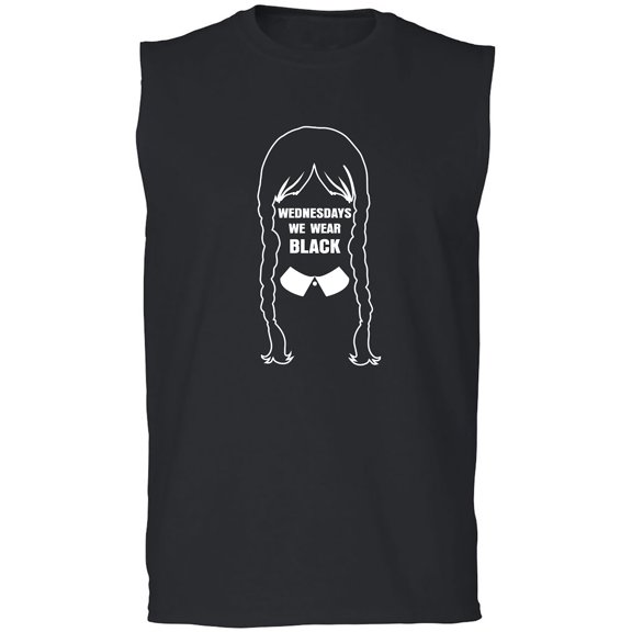 Wednesdays We Wear Black Adult Sleeveless Tee