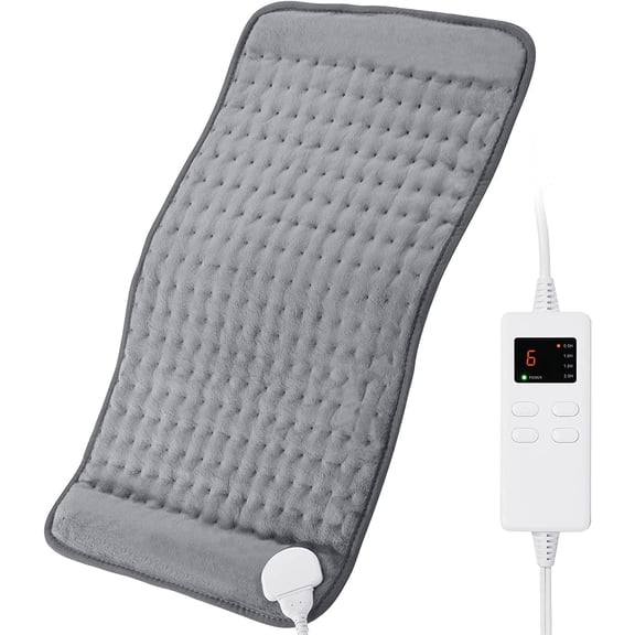 BREWENE Heating Pad for Back Pain Relief Electric Heating Pad with 6 Adjustable Temperature 12"x24"