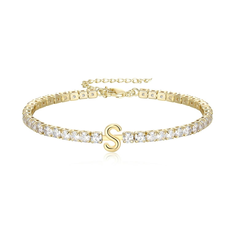S tennis bracelet hot sale