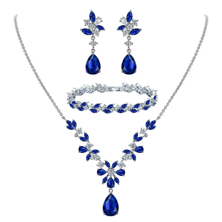 Wedure Women's Wedding Bridal Jewelry Set for Brides Bridesmaids