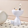 thumbnail image 1 of Wedyvko End Table, Circle Coffee Table, Sofa End Table Nightstand,Modern Bedside Home Decor for Living Room,Small Spaces, Easy Assembly,White, 1 of 5