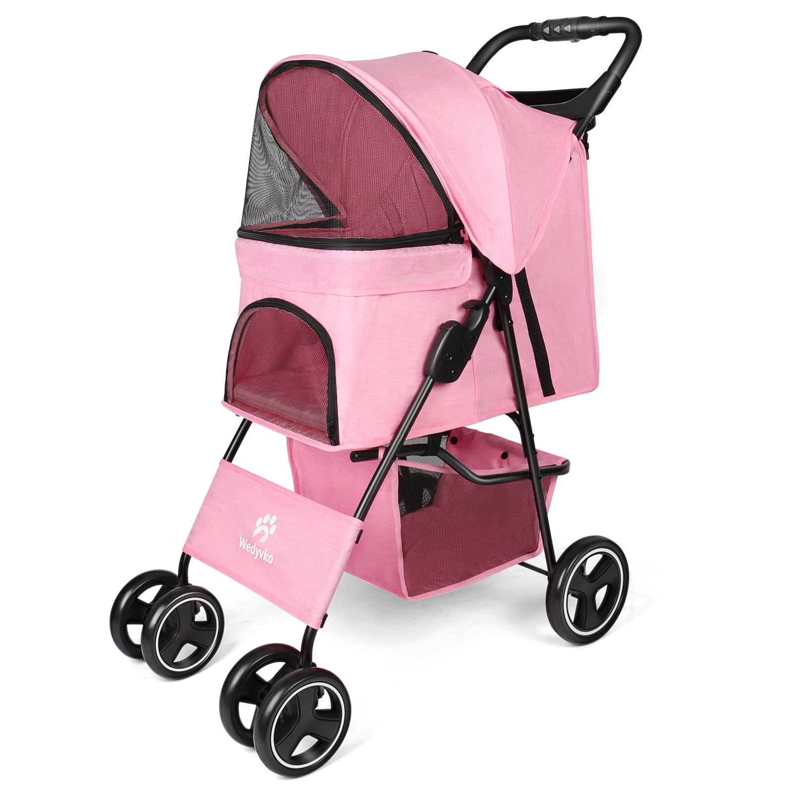 Pink dog stroller hotsell