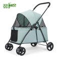thumbnail image 1 of Wedyvko Pet Stroller, 4 Wheels Cat Dog Stroller Foldable Lightweight Dog Carrier Trolley Jogging Stroller,Bluish green, 1 of 6