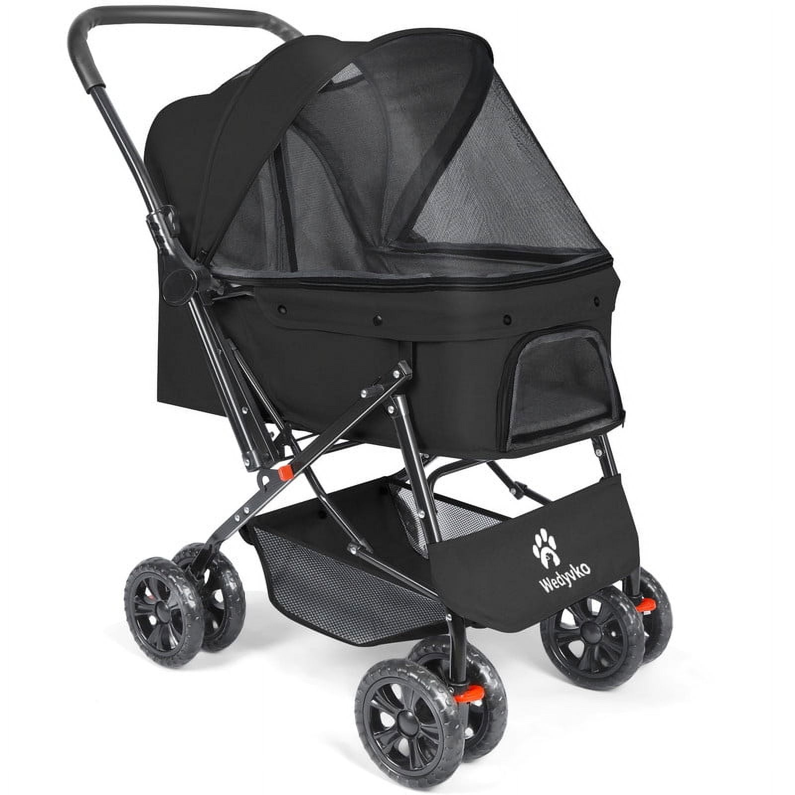 Wedyvko Pet Stroller forAll pets with Reversible Handle, Front wheel