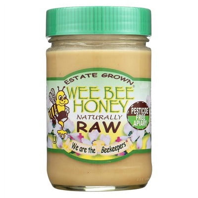Wee Bee Raw Unheated Unfiltered Honey 16 oz (Pack of 12)