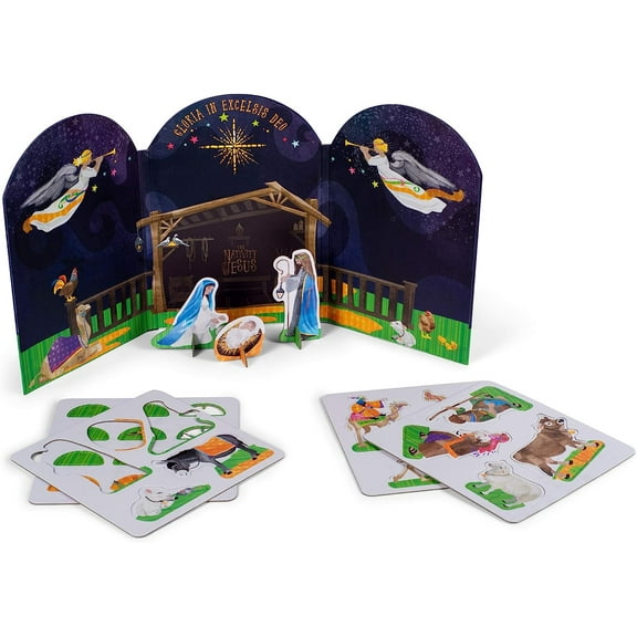 Wee Believers My Pop-Out Nativity 12 Piece Children's Christmas Activity Set 236