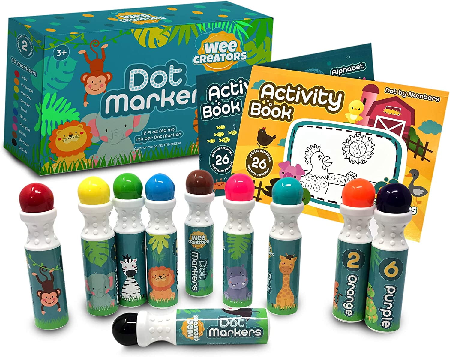 https://i5.walmartimages.com/seo/Wee-Creators-Dot-Markers-Kids-10-Colors-2-Activity-Books-50-Tearable-Pages-Mess-Free-Coloring-For-Toddlers-Washable-Art-Supplies-Paint-Numbers_0b6775a4-e775-4ea9-8210-391f97d5e9ac.6ff975ce1207c8dfc52a887b66251d68.jpeg