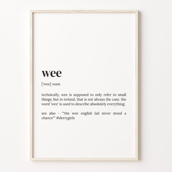 Wee Definition Dictionary Graphic Poster Unframed Paper Print