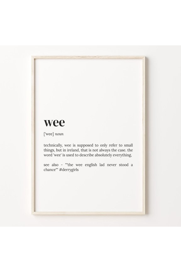 Wee Definition Dictionary Graphic Poster Unframed Paper Print