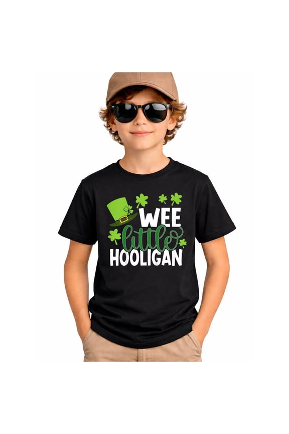 Wee Little Hooligan Cute St Patrick Day Tee Toddler Boy Kid T-Shirt