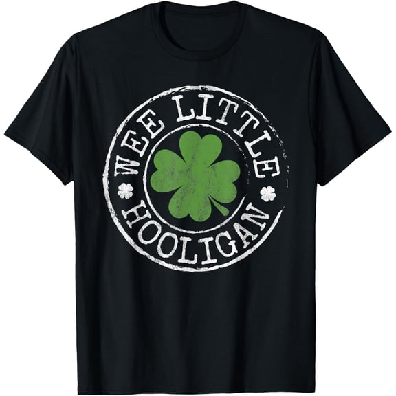 Wee Little Hooligan Funny Clovers Kids Teen St Patrick's Day T-Shirt