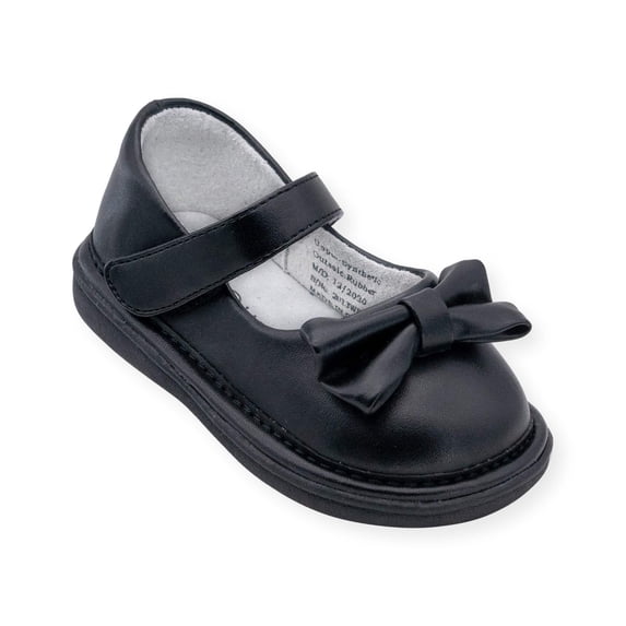 Wee Squeak Bow Shoe Black Size: 3, Color: Black