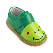Wee Squeak Fritz the Frog Shoe Size 7, Color Green