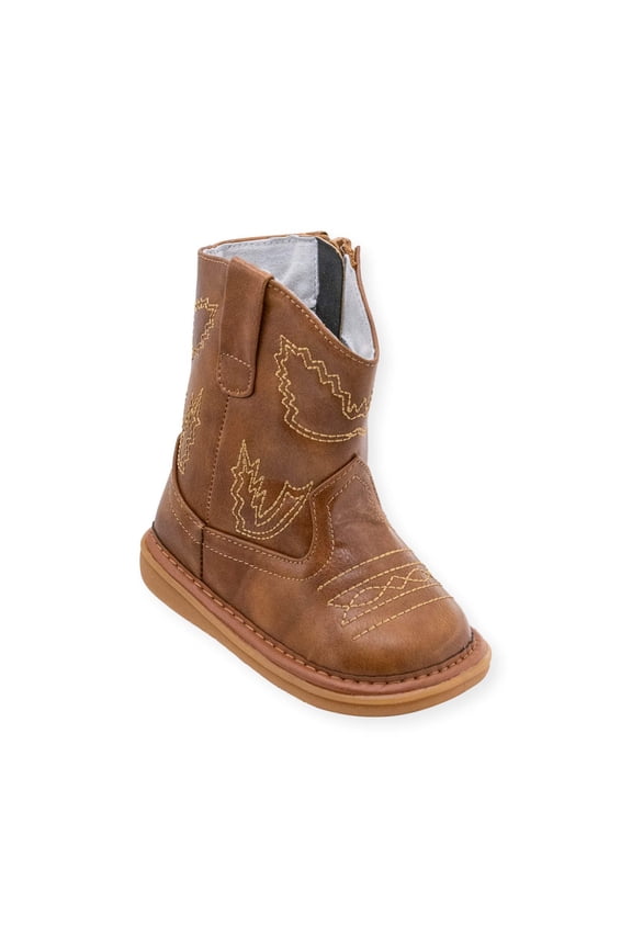 Western Boot Brown Size: 3, Color: Brown
