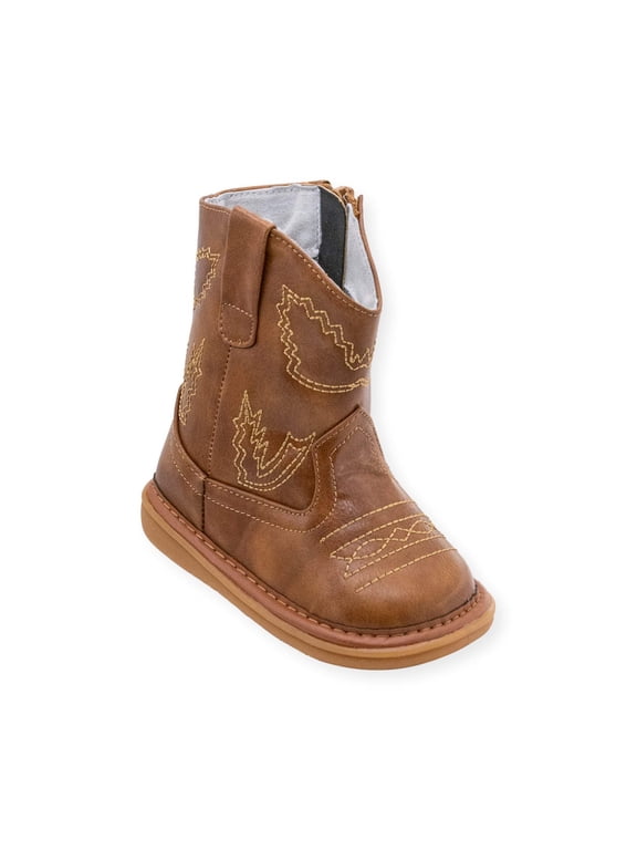 Western Boot Brown Size: 4, Color: Brown