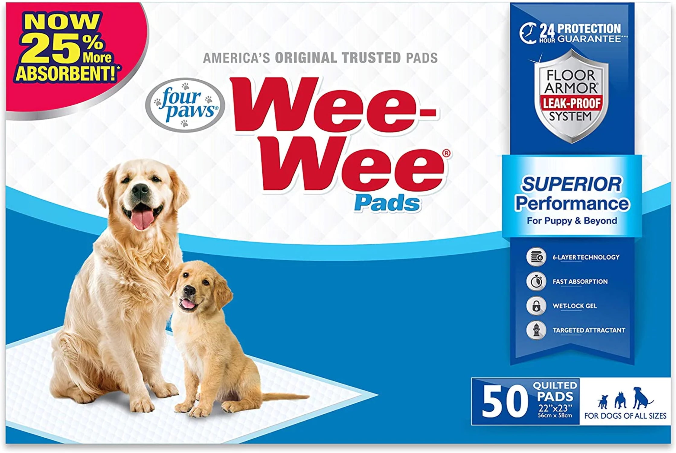Large Quilted Leak-Proof Dog Potty Training Pads