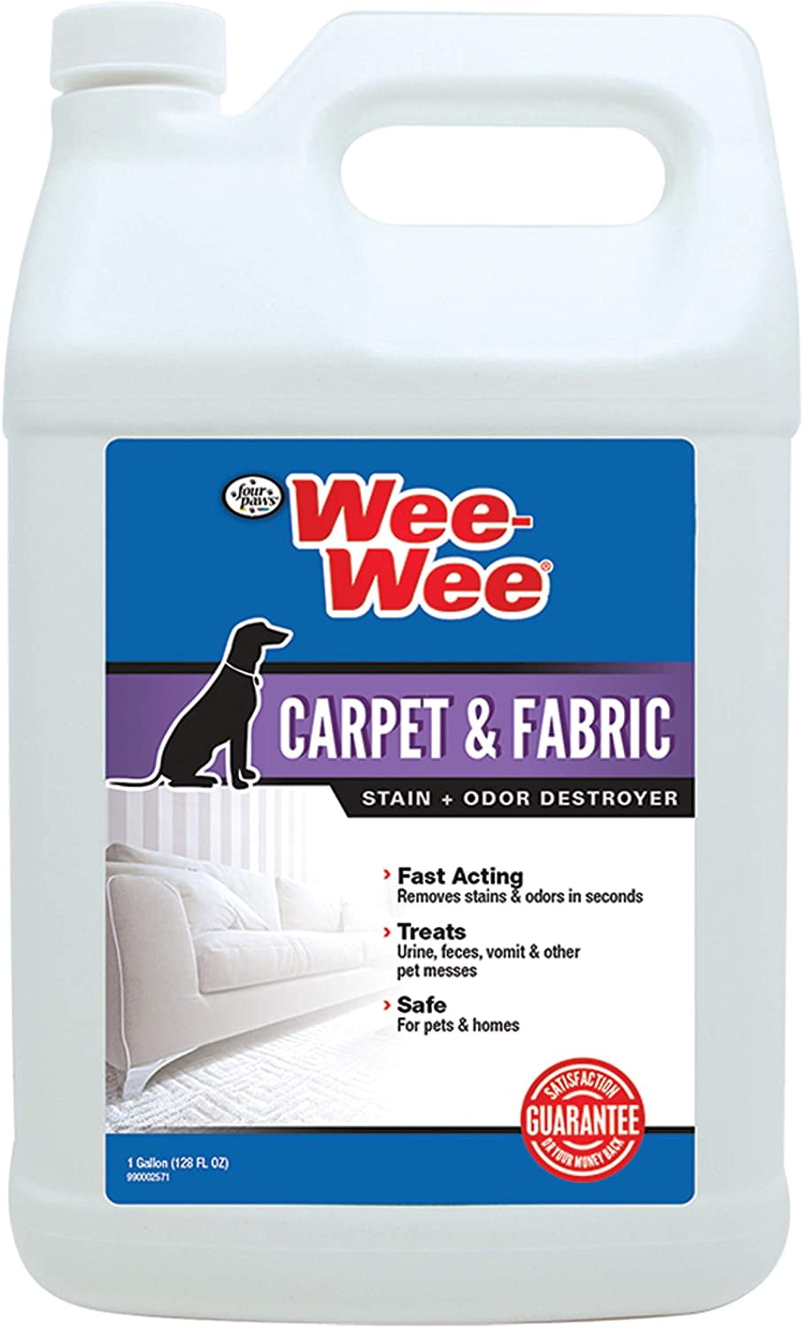 Wee-Wee Pet Stain and Odor Eliminator for Carpet Stains 128 Ounces