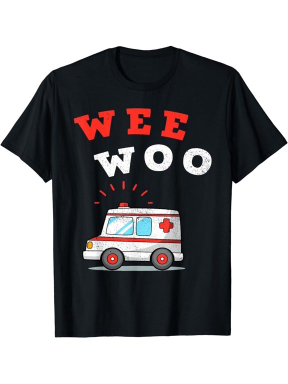 Wee Woo Ambulance AMR Funny EMS EMT Paramedic Gift Unisex T-Shirt