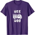 thumbnail image 1 of Wee Woo Fire Truck Firefighter Emergency Response Siren Softstyle Unisex T-Shirt,Purple Color,Size YL, 1 of 5