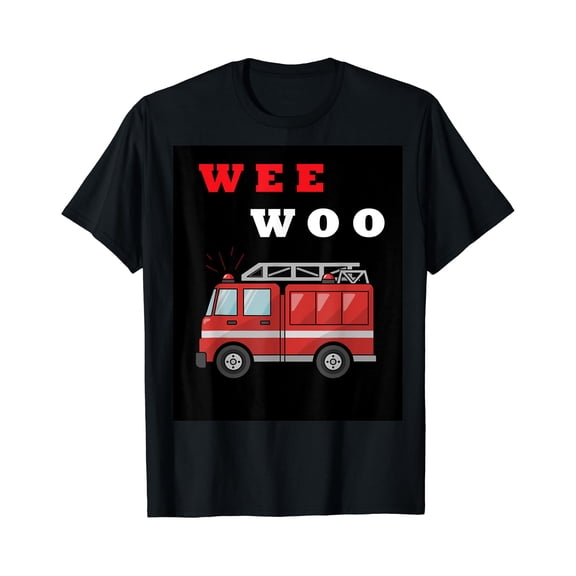 Wee Woo fire truck Funny Gift T-Shirt