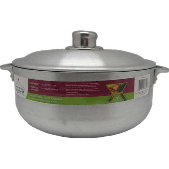 Wee's Beyond Heavy Guage Aluminum Round Dutch Oven with Aluminum lid