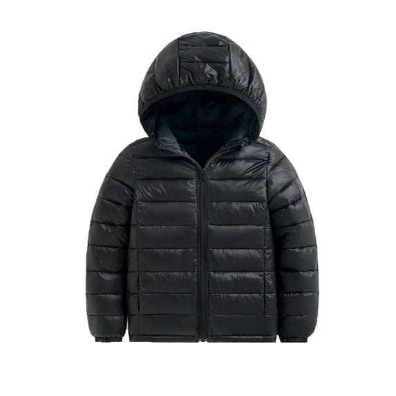 WeeBloom Kids Boys Winter Coat Coat Winter Girls Hooded Solid Toddler Outwear Windproof Warm Girls Coat Jacket 8-9 Years