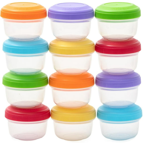 WeeSprout Baby Food Containers - Small 4 oz Containers With Lids, Leakproof & Airtight, Set of 12