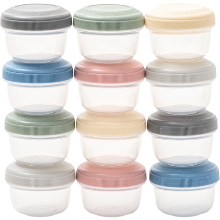 WeeSprout Baby Food Containers - Small 4 oz Containers With Lids, Leakproof & Airtight, Set of 12