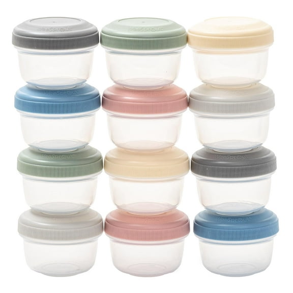 WeeSprout Baby Food Containers - Small 4 oz Containers With Lids, Leakproof & Airtight, Set of 12